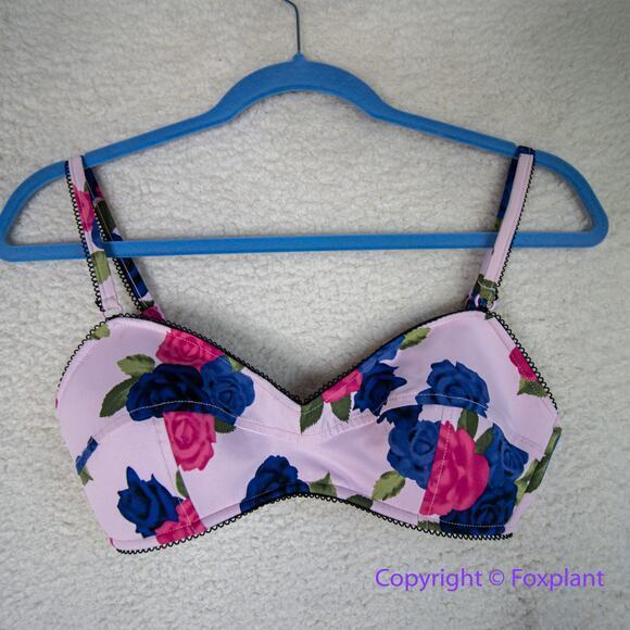 Seafolly floral print bikini top, women‎ size 6 - Picture 1 of 8